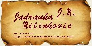Jadranka Milinković vizit kartica